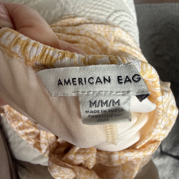 🌼 American Eagle | M | Floral Tie-Back Mini Dress | Yellow - Picture 8 of 8